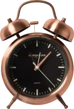 Фотография бронзового будильника с чёрным циферблатом 'Quartz-23'