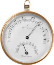 Фотография круглого металического термометра 'H-18'